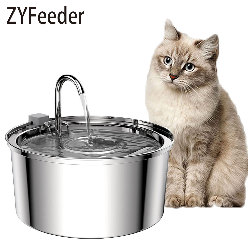 Smart Pet Water Fountain Wifi - Paslanmaz Çelik Pet Su Besleyici Kedi