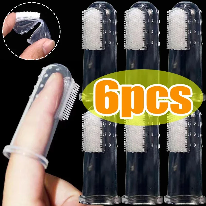Pet Fountain Cleaning Kit - Silikon Yumuşak Pet Parmak Manşet Diş