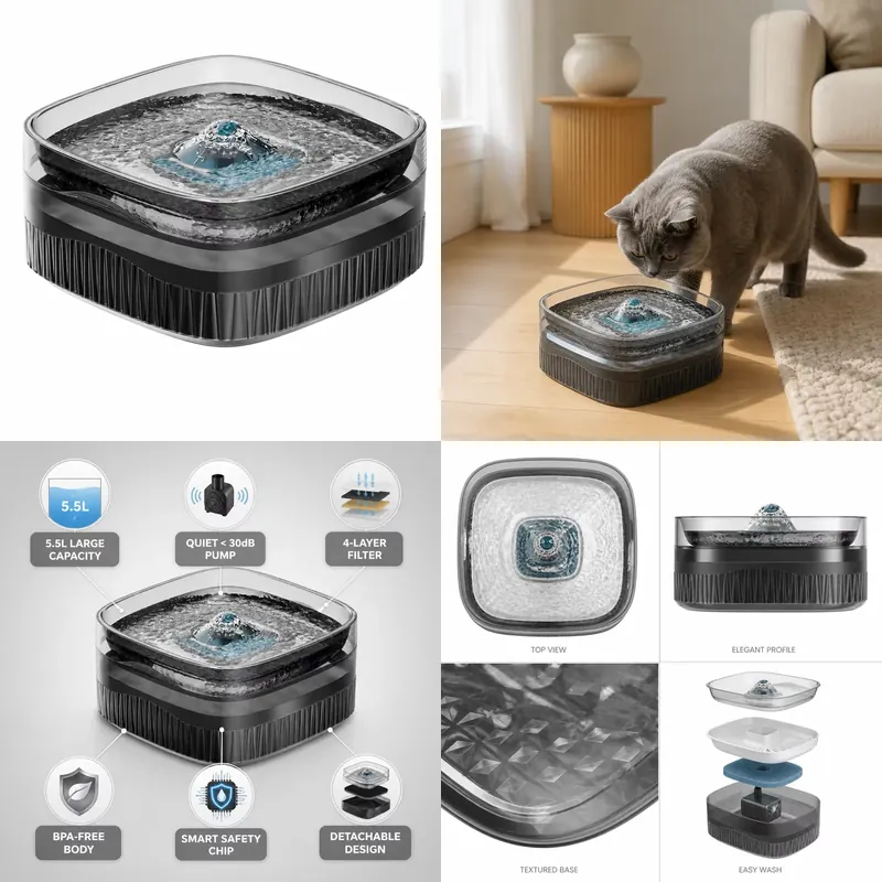 Dog Water Fountain Large - 5.5L Büyük Kapasiteli Evcil Hayvan Su