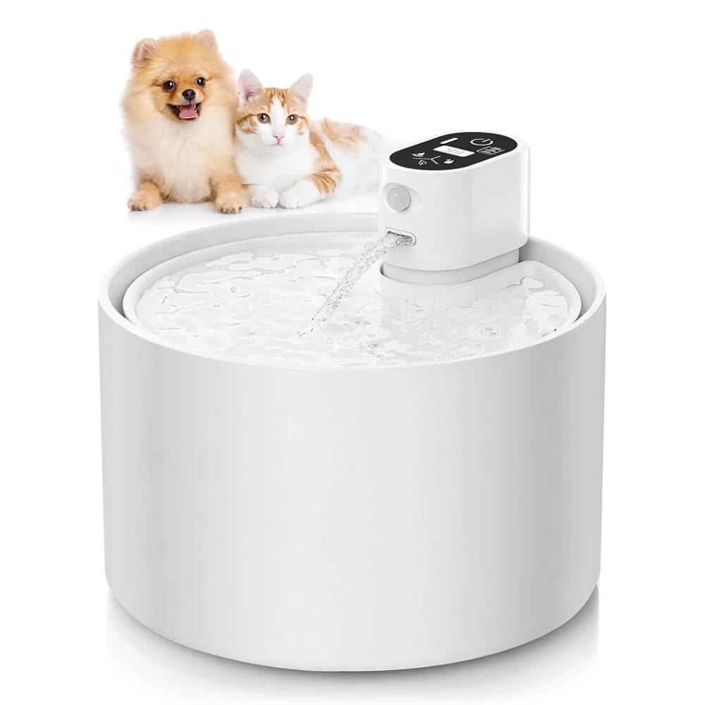 Wireless Pet Water Fountain Battery - Otomatik Seramik Kedi Çeşmesi 2.3L Kablosuz