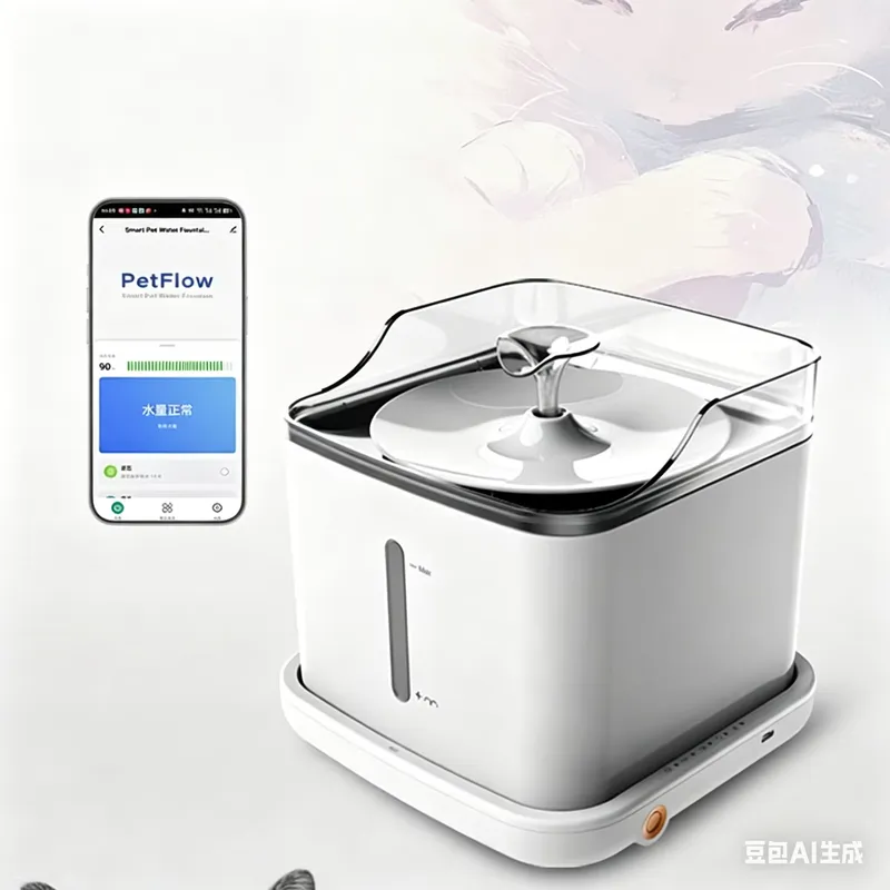 Smart Pet Water Fountain Wifi - Yeni Akıllı Uygulama Kontrollü Wifi 75oz/2.2L