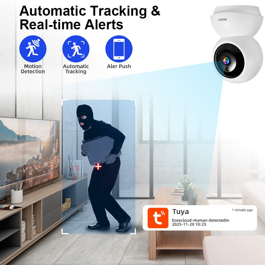 Smart Pet Feeder Camera Wifi - FUERS 5MP HD Kapalı Güvenlik WIFI