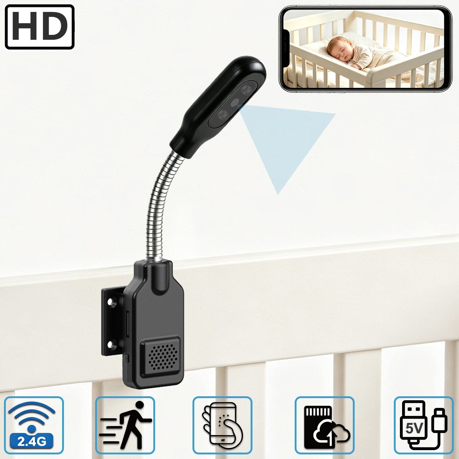 Smart Pet Feeder Camera Wifi - Esnek Boyunlu Bebek ve Evcil Hayvan