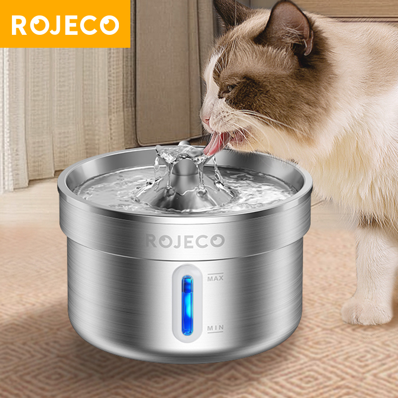 Smart Pet Water Fountain Wifi - ROJECO Paslanmaz Çelik Kedi Su Pınarı