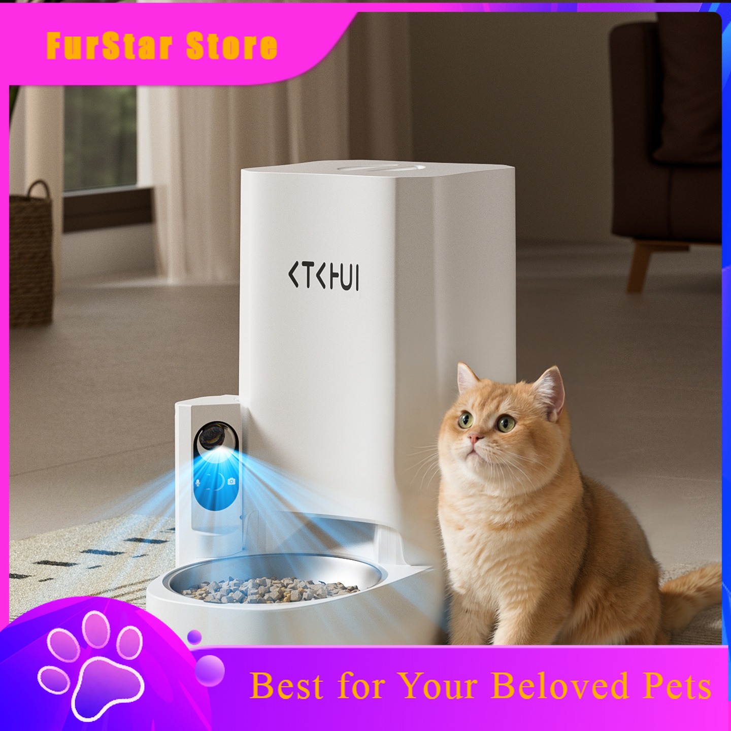 Pet Feeder App Control Portion - FurStarNew Akıllı XL Kapasiteli Evcil Hayvan