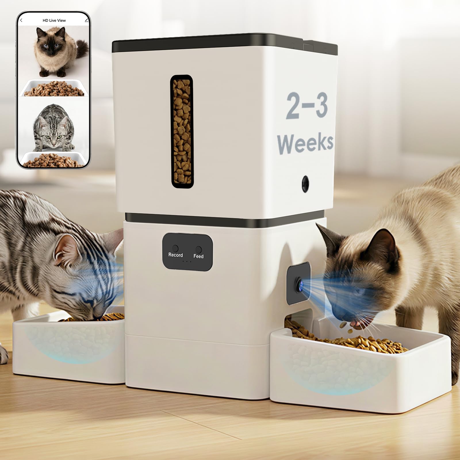 Smart Pet Feeder Camera Wifi - 5GHz WiFi 8L Akıllı Otomatik Evcil