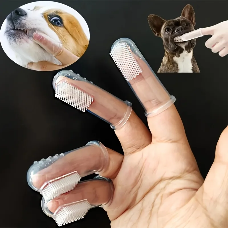 Pet Fountain Cleaning Kit - Yumuşak Silikon Evcil Hayvan Parmak Fırçası,