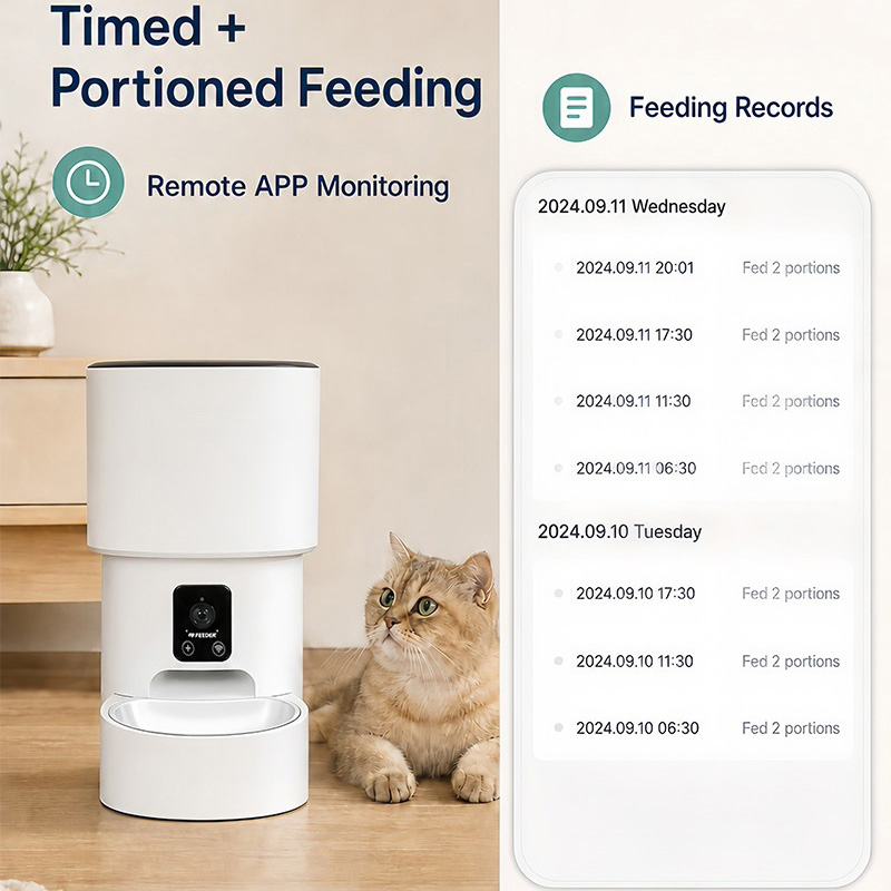 Pet Feeder App Control Portion - Akıllı Evcil Hayvan Besleyici 4L, WiFi