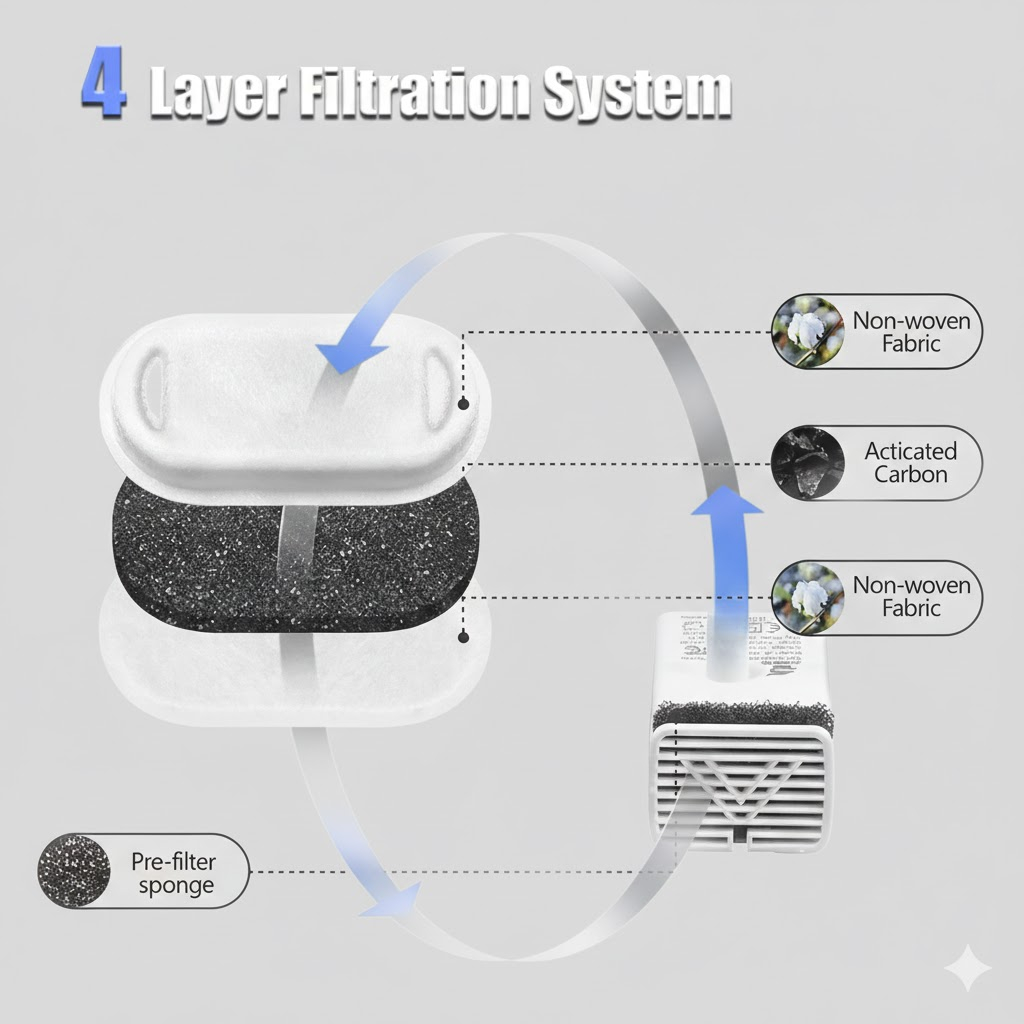 8 adet Kedi Su Sebili Filtresi - Pet Water Fountain Stainless Steel incelemesi ve fiyatı