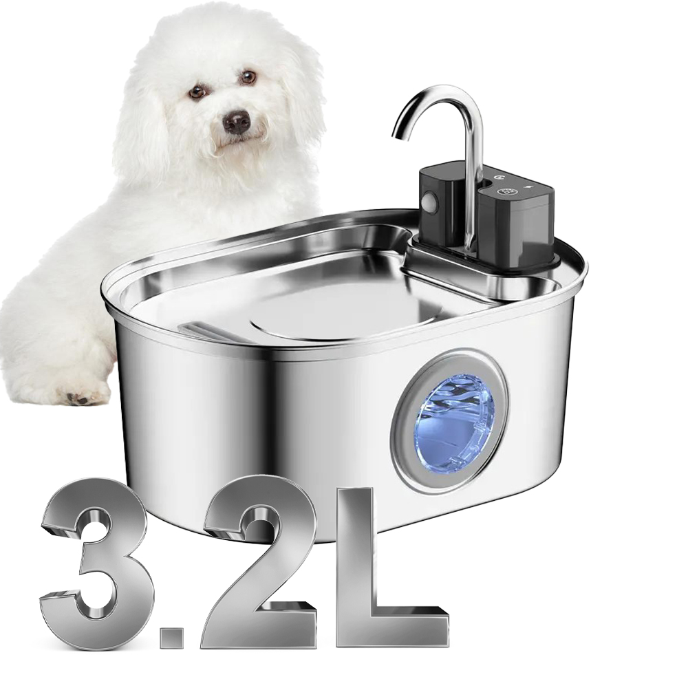 3.2L Paslanmaz Çelik Kablosuz  - Wireless Pet Water Fountain Battery incelemesi ve fiyatı