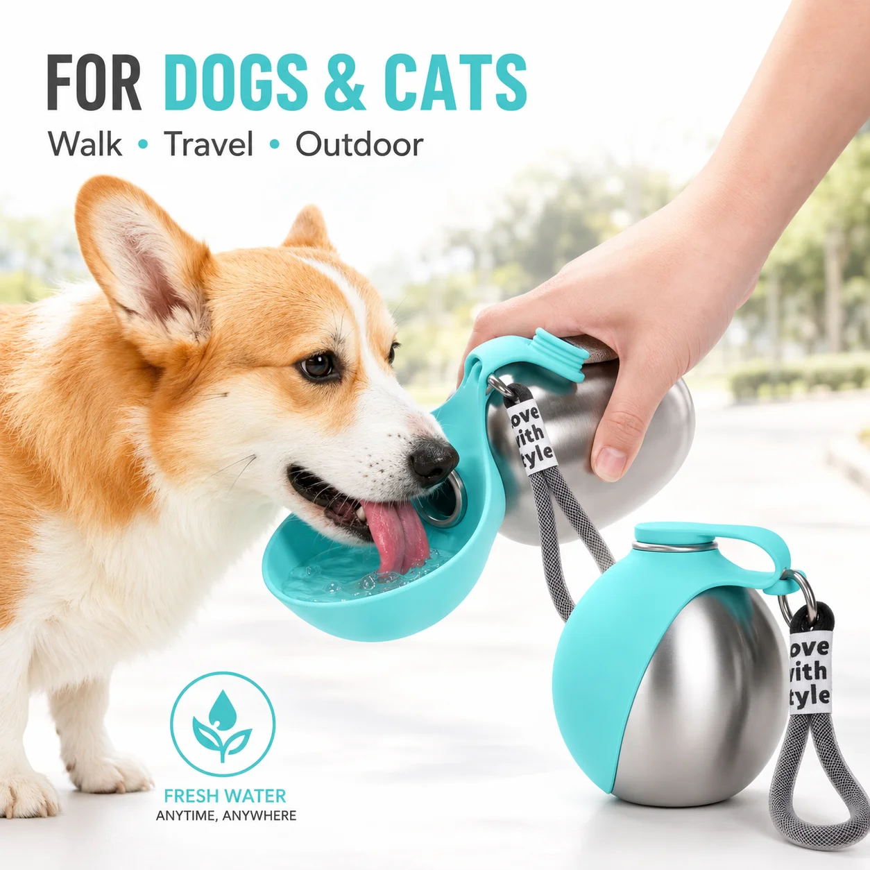 285 ml'lik, taşınabilir, sızdı - Pet Water Fountain Stainless Steel incelemesi ve fiyatı