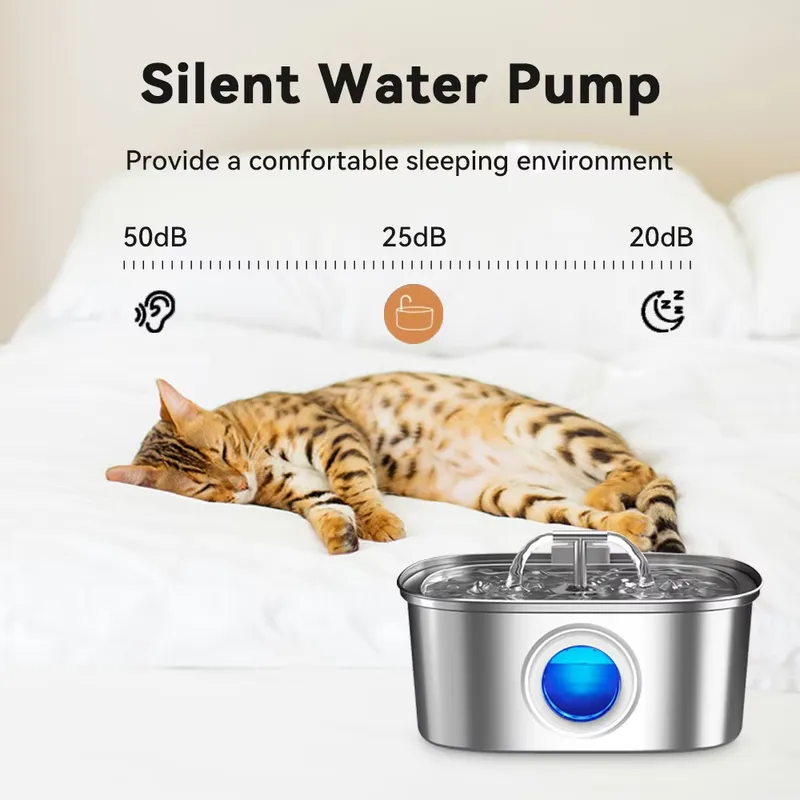 304 Paslanmaz Çelik 3.2L Otoma - Pet Water Fountain Stainless Steel incelemesi ve fiyatı