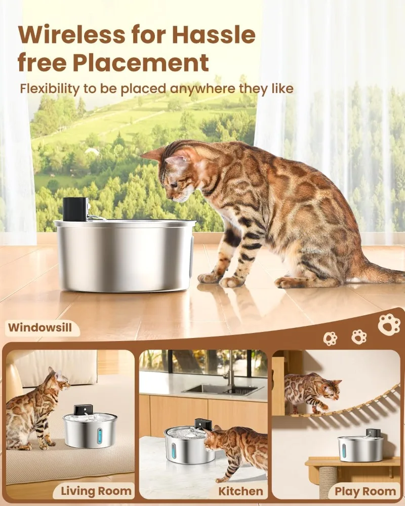 VOFORD 3,2 L Şarj Edilebilir K - Wireless Pet Water Fountain Battery incelemesi ve fiyatı