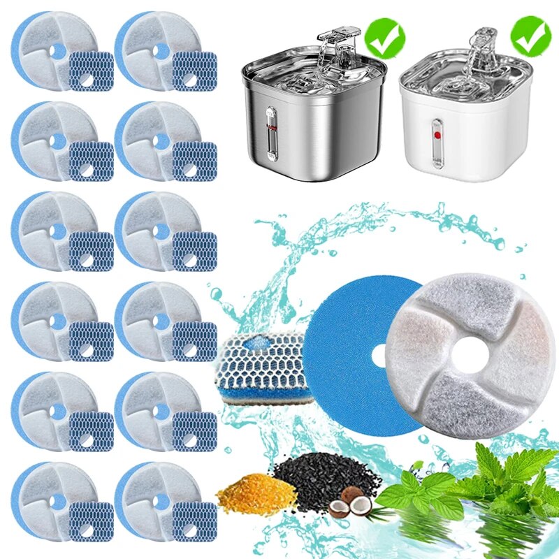 Kedi köpek çeşme için 12 adet/ - Pet Fountain Filter Replacement incelemesi ve fiyatı