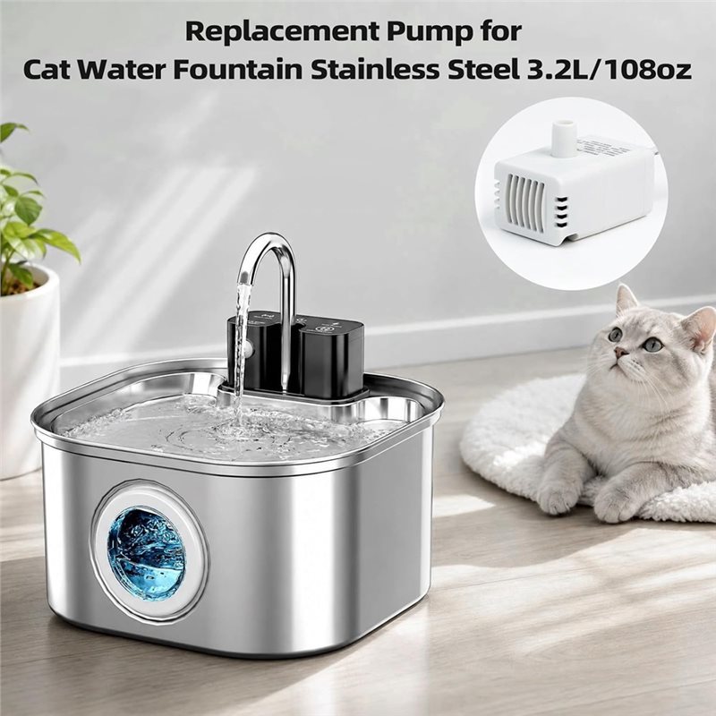 ABAE-Pet 3.2L/108Oz Paslanmaz  - Wireless Pet Water Fountain Battery incelemesi ve fiyatı