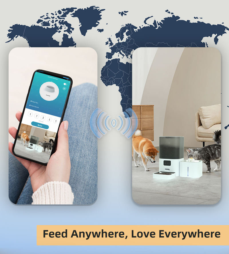 Wifi APP Kontrollü Sesli Arama - Automatic Cat Feeder 6L Timed incelemesi ve fiyatı