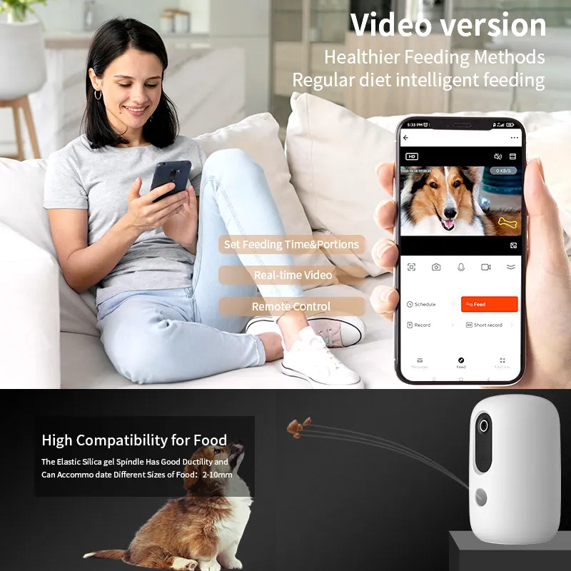 2026 Özel Logo HD Kameralı Oto - Smart Pet Feeder Camera Wifi incelemesi ve fiyatı
