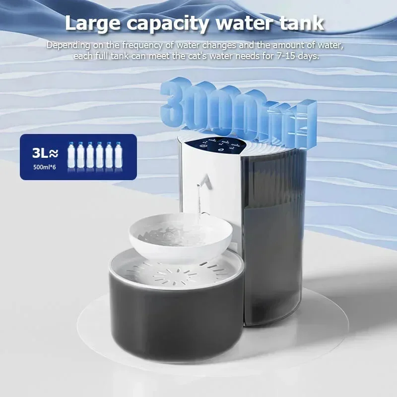 3L Büyük Kapasiteli, Filtrelem - Automatic Cat Water Dispenser 3L incelemesi ve fiyatı