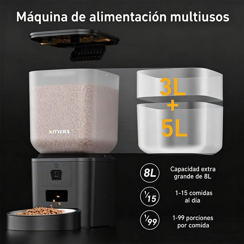 Nityers 8L Otomatik Kedi Mama  - Smart Pet Feeder Camera Wifi incelemesi ve fiyatı