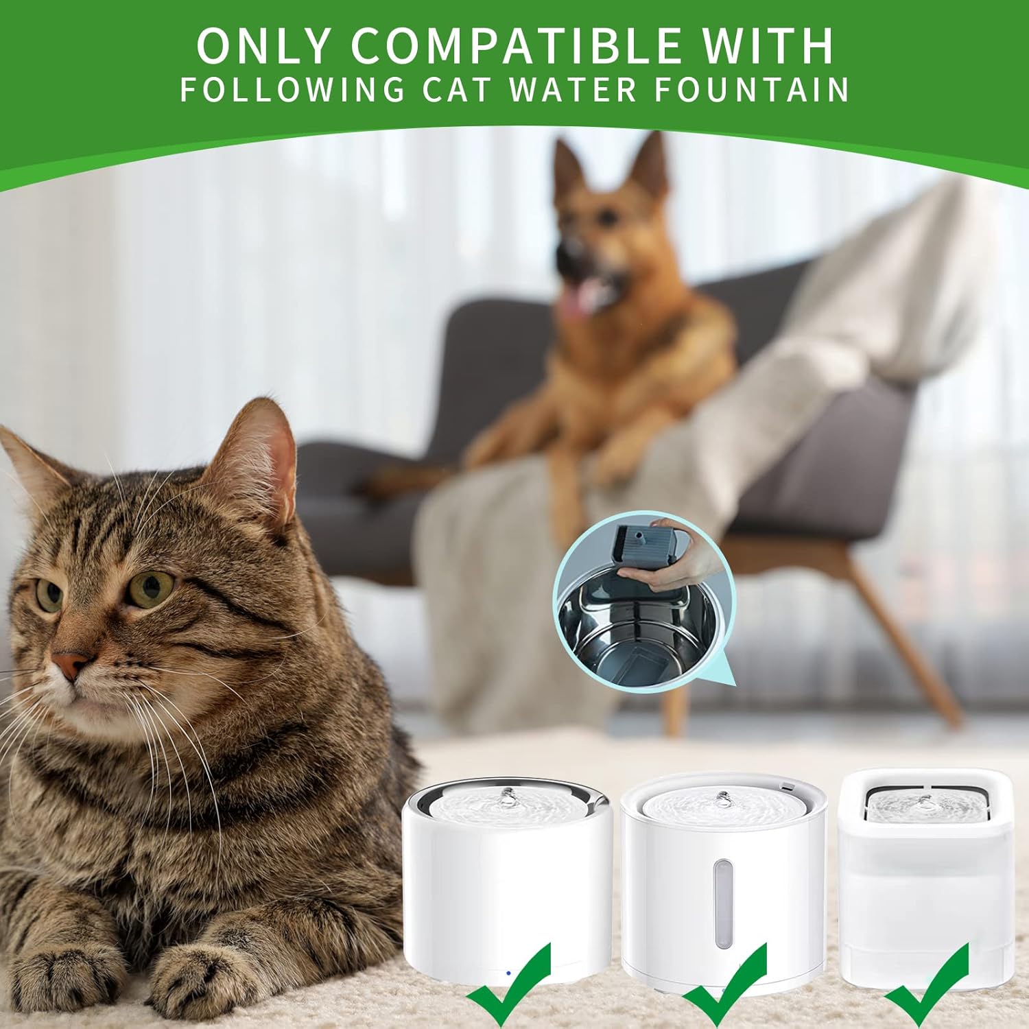 12'li Paket Kedi Su Sebili Sün - Pet Water Fountain Pump Replacement incelemesi ve fiyatı