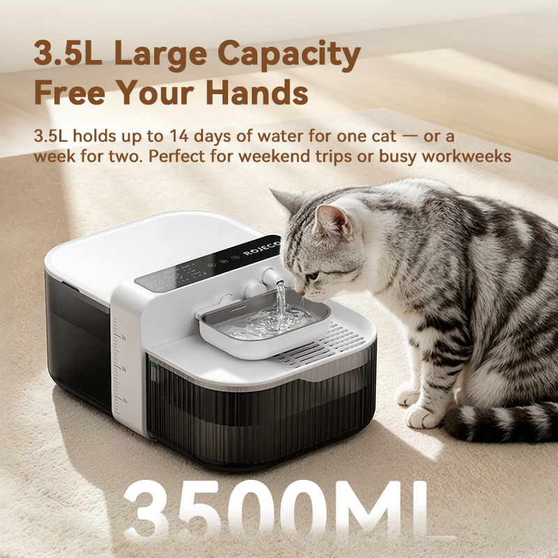 ROJECO 3.5L Kablosuz Evcil Hay - Pet Water Fountain Stainless Steel incelemesi ve fiyatı